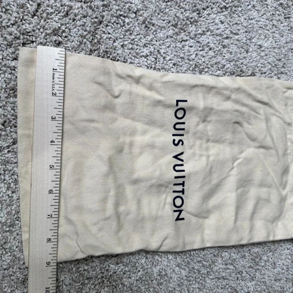 3 Pc Louis Vuitton dust bags set of 2 with care instructions 9" x 13" - Picture 2 of 8